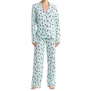 PJ Salvage Lipstick Long Sleeve Pajama Set in Mint NWT Size Small